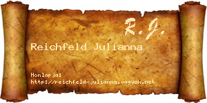 Reichfeld Julianna névjegykártya